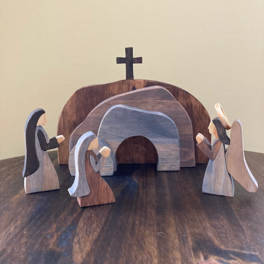 Wooden Easter Resurrection Scene