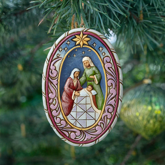 Holy Family Oval Ornament