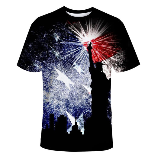 Independence Day Crew Neck Printed T-shirt
