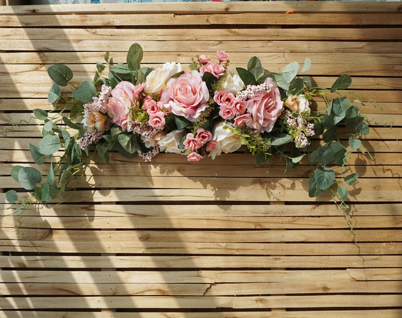 30'' Wedding Arch Flowers, Rose Peony Wreath Decoration