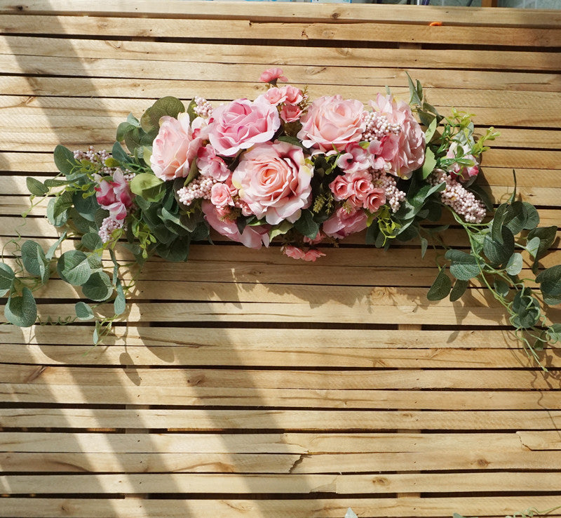 30'' Wedding Arch Flowers, Rose Peony Wreath Decoration