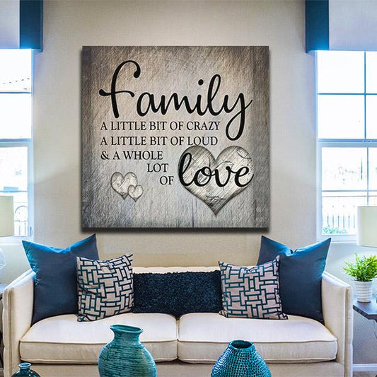 "FAMILY.. LOVE" Premium Canvas Wall Art