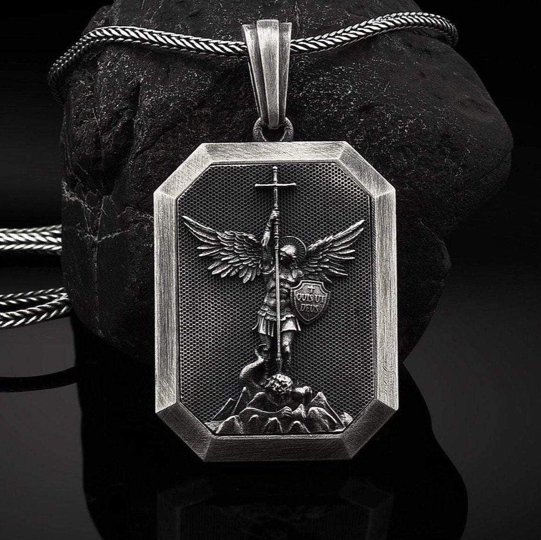 Archangel Saint Michael Amulet Necklace - BGCOPPER