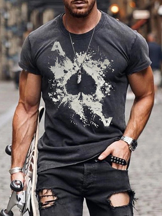 Ace Of Spades Men's Printed T-shirt