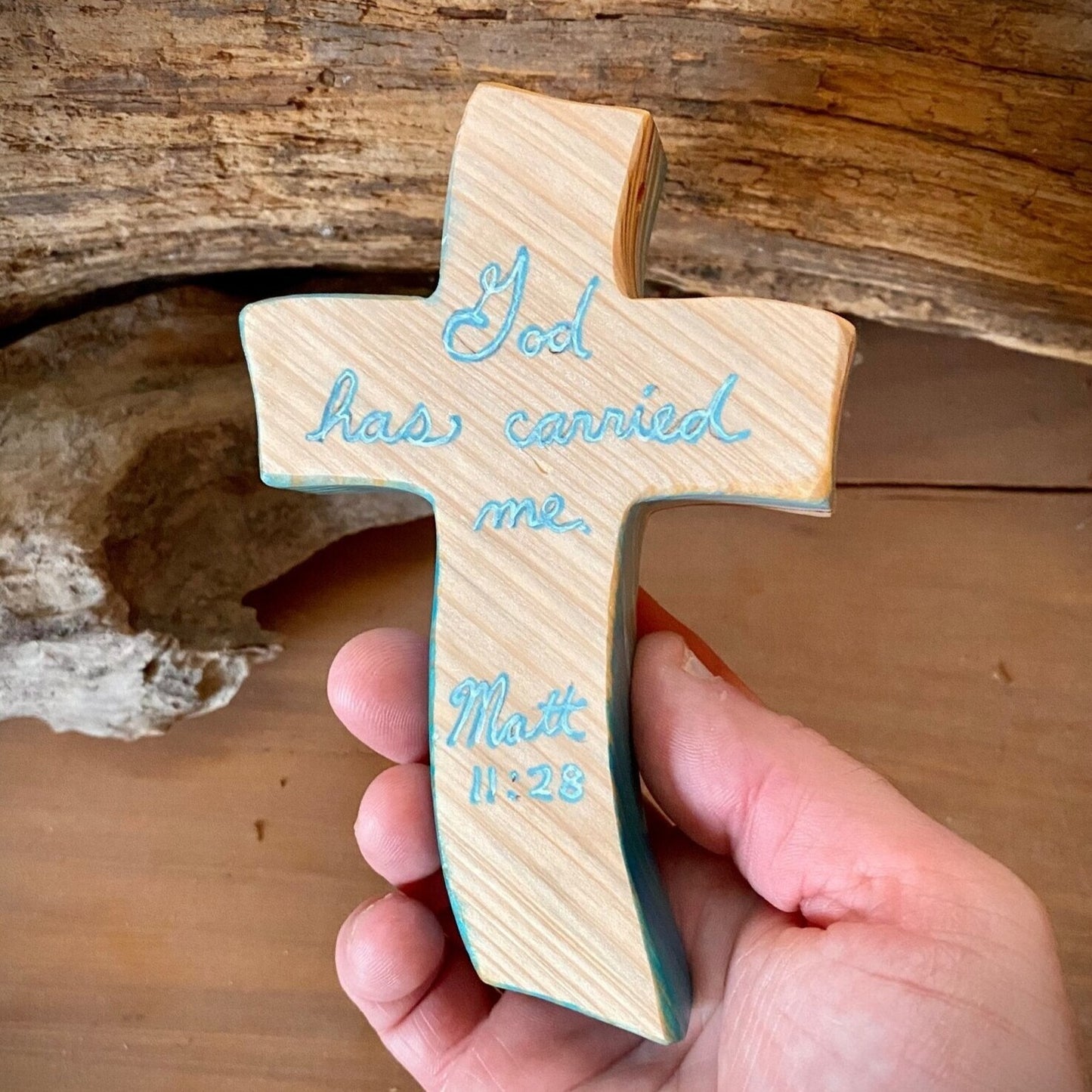 DIVINELY INSPIRED HANDMADE WOODEN CROSSES AND SCRIPTURE BLOCKS