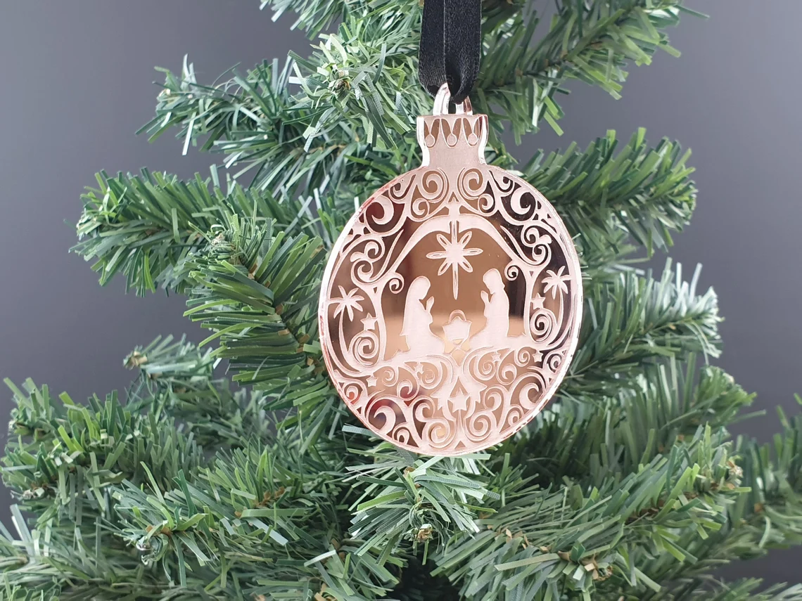 Nativity Bauble - Hanging Christmas Decoration