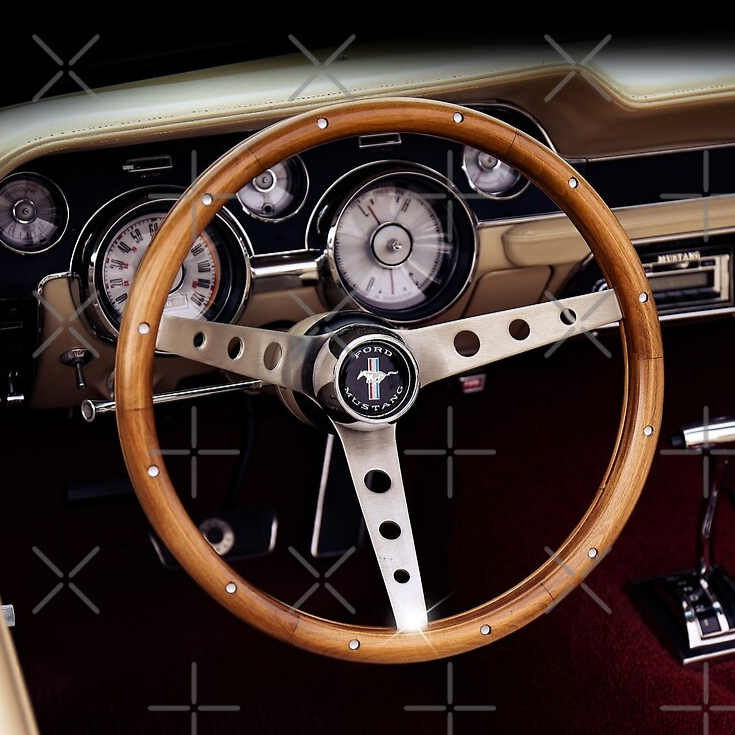 1967 Ford Mustang, steering wheel Clock