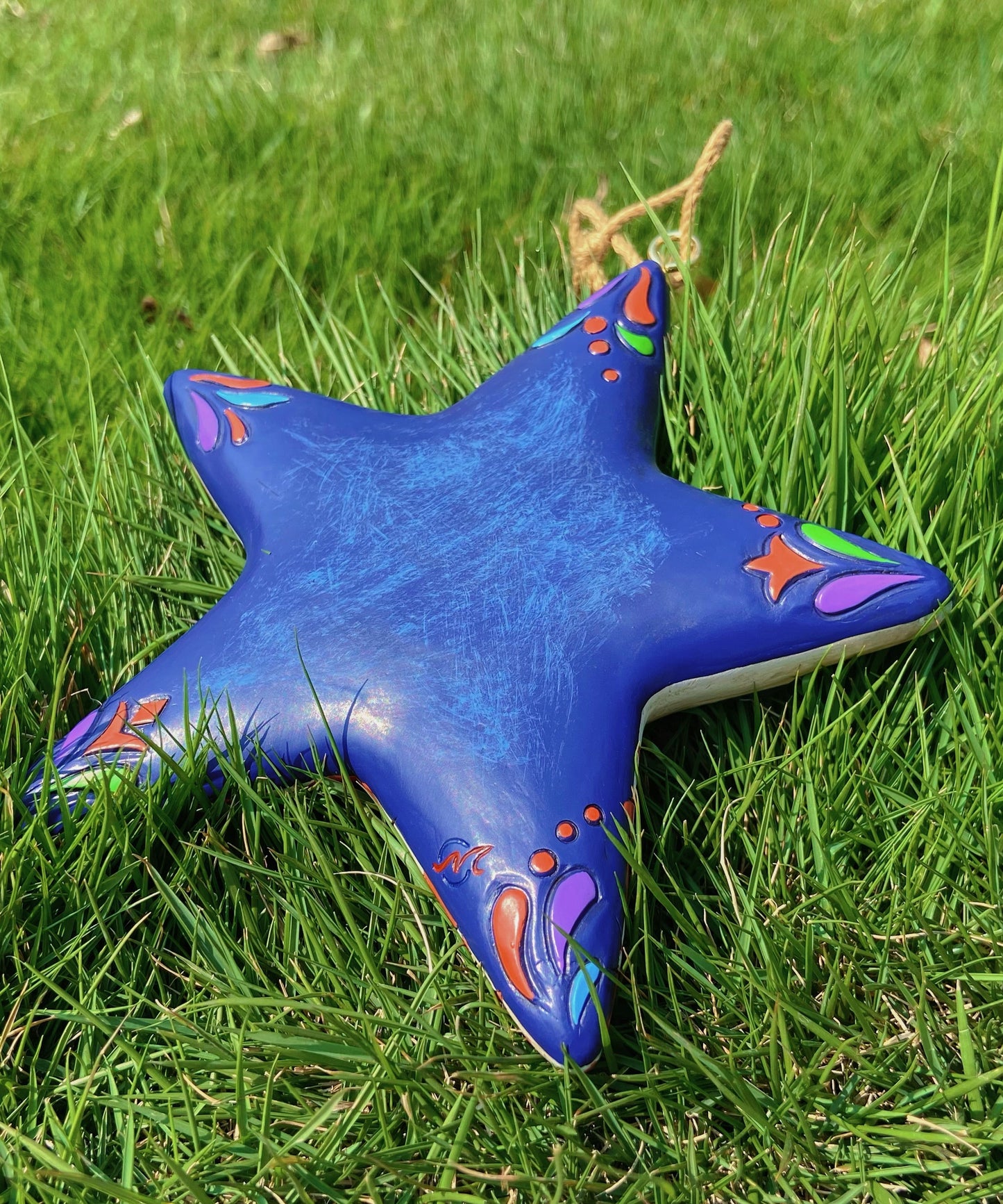 Heartwood Creek Nativity Star Stone Resin Hanging Ornament, 6”