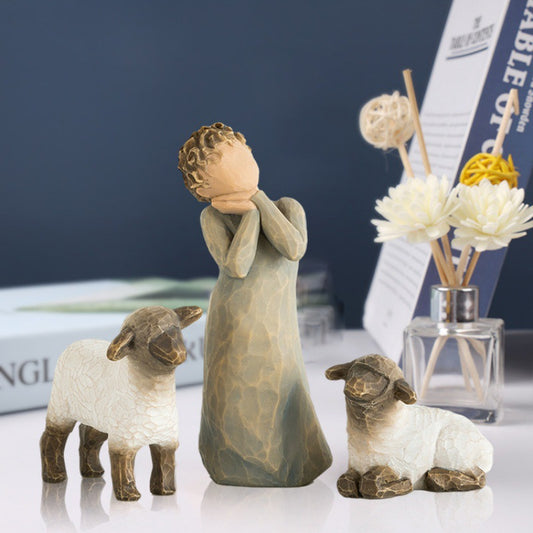 Little Shepherdess Little Shepherds Nativity Figurines