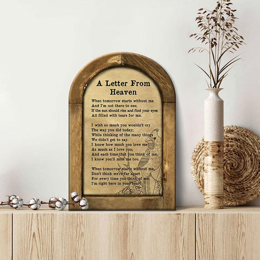 A Letter From Heaven Canvas Print Retro Style Wall Art Decor