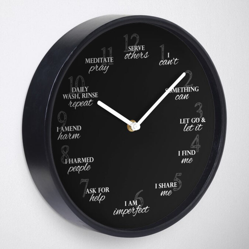 12 Steps of Recovery Clock Clock