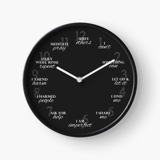12 Steps of Recovery Clock Clock