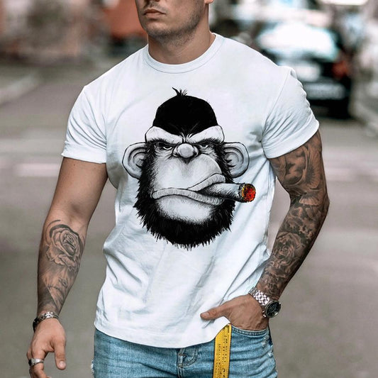 Fashion Gorilla Print Short Sleeve T-shirt
