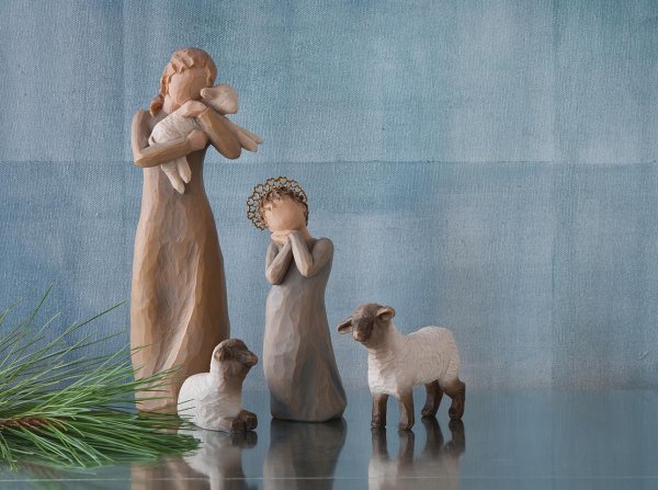 Little Shepherdess Little Shepherds Nativity Figurines